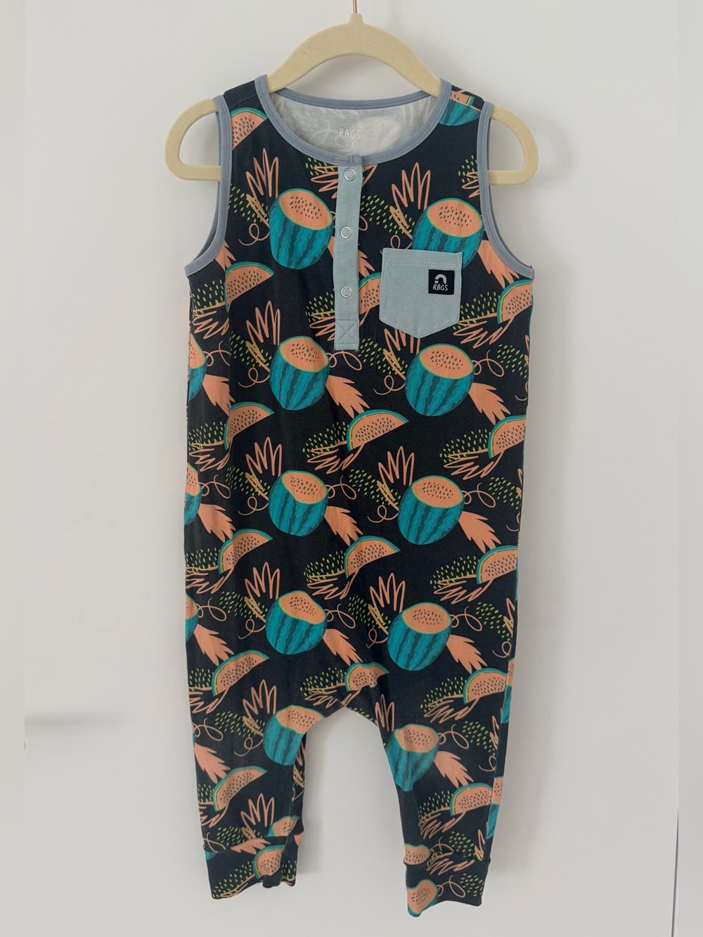Rags to Raches Watermelon Romper